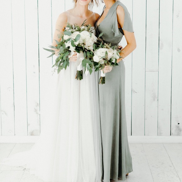 Lulu olive wrap dress size s - Picture 2 of 4